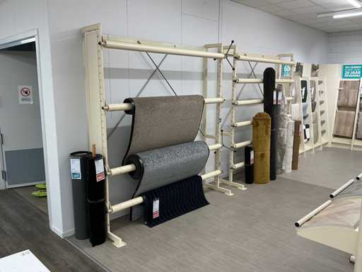 Wandstelling voor vloerbedekkingrollen (3x)