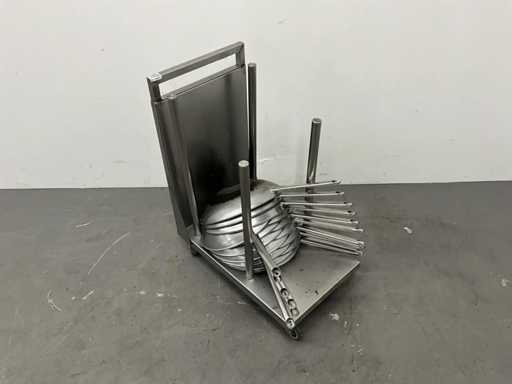 Demeyere – Edelstahlwagen mit 15x Wokpfanne Ø 35 cm