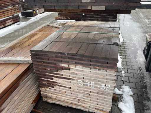 Guyana Ipé planken fijnbezaagd 1250x80x27mm (228x)