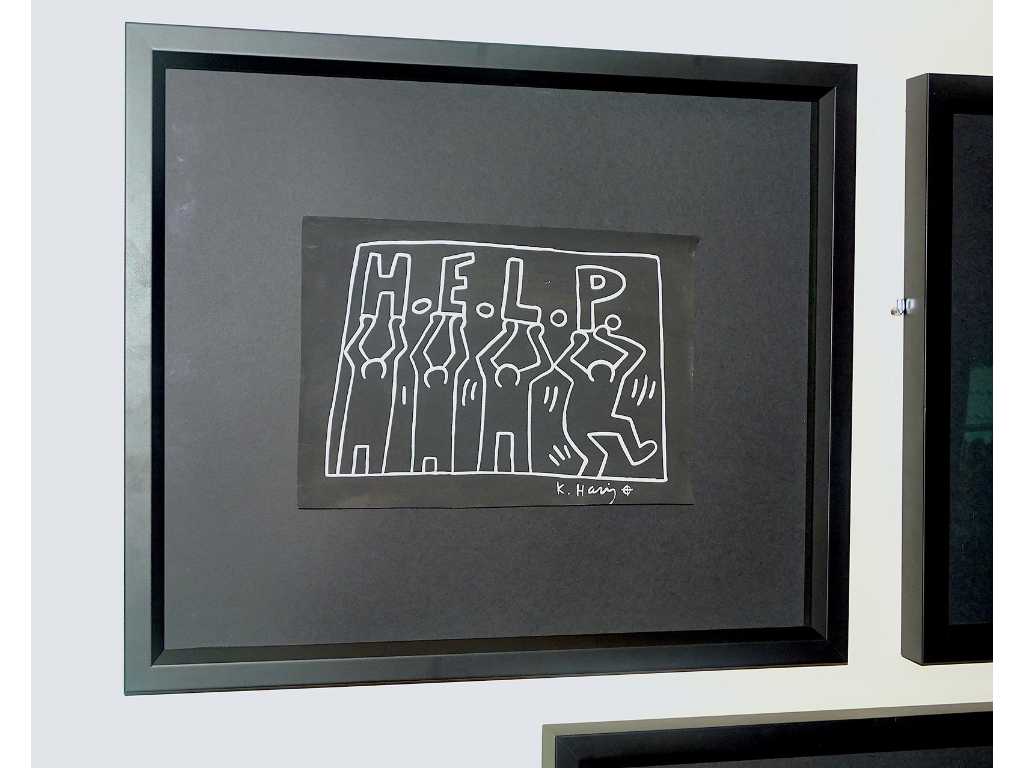 Subway Drawing NY 'H.E.L.P.' - Keith Haring (certified)