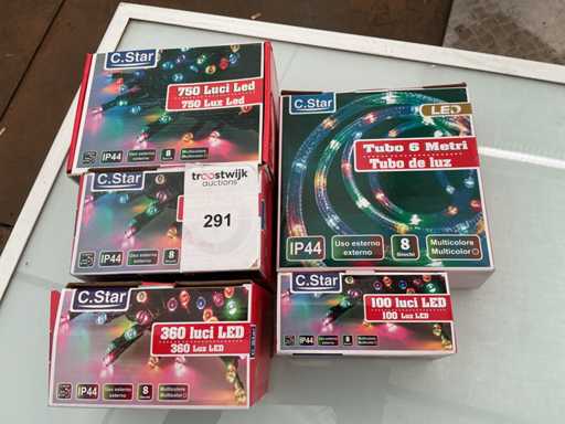 C.Star. Verschiedene LED-Weihnachtsbeleuchtungen. (5-fach)