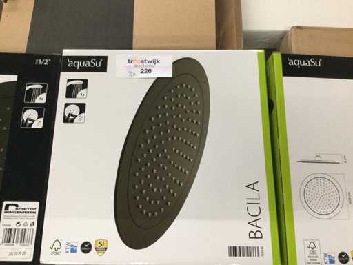 AquaSu - Bacila - Cap de du? rotund negru. (3x)