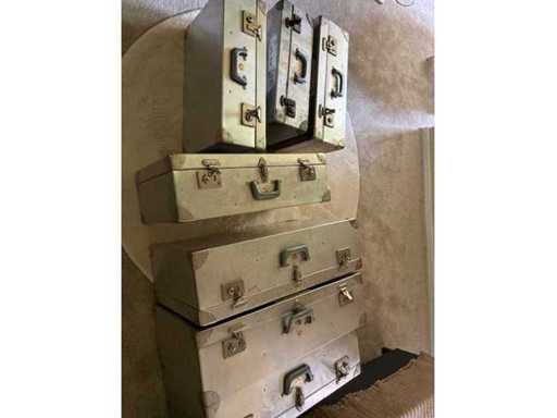 Verlin - 6 X Verlin koffers Vintage 1960 gebrukt (6x)