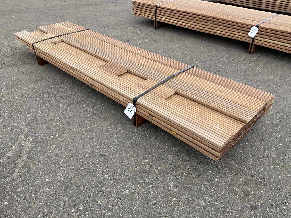 Paquet de planche de terrasse en bois dur (Bangkrirai)