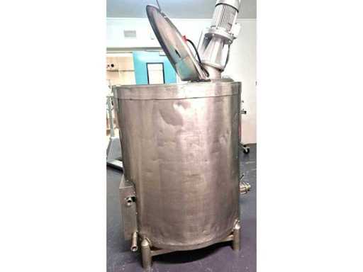 Broyeur émulsionneur – Cuve inox 600 L – Double paroi – 2 vitesses – Tableau intégré