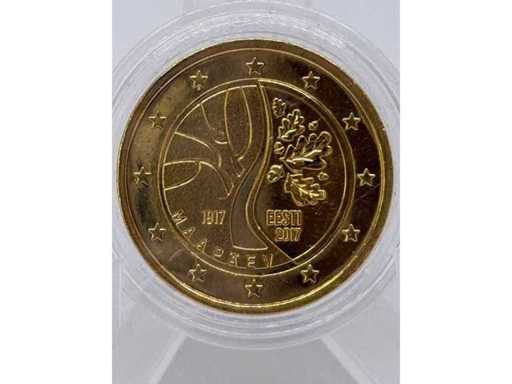 2 euro placate cu aur – Simboluri naționale estoniene – Estonia 2017