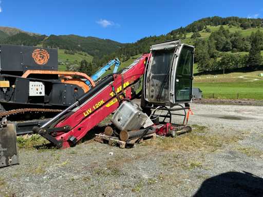 Tajfun LIV120 K Forestry Crane with Cab for Truck or Tractor with Wooden Gripper and Attachments