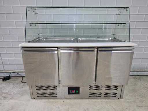 TopCold - S903G - 3-türiges Edelstahl-Saladette