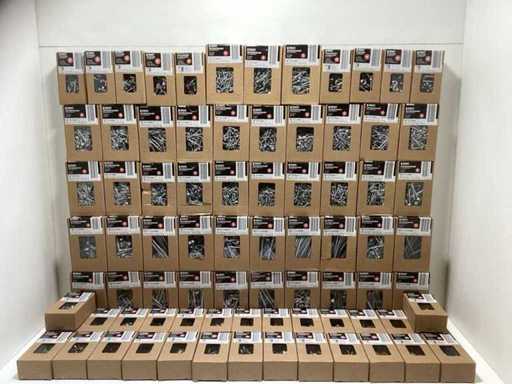 Duży wybór śrub o różnych rozmiarach, 80 elementów