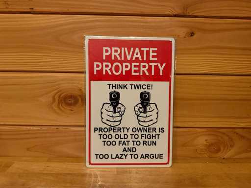 Metalen reclamebord 30x20cm