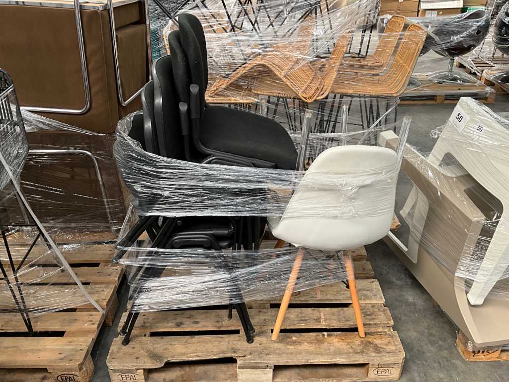8x Mix stoelen