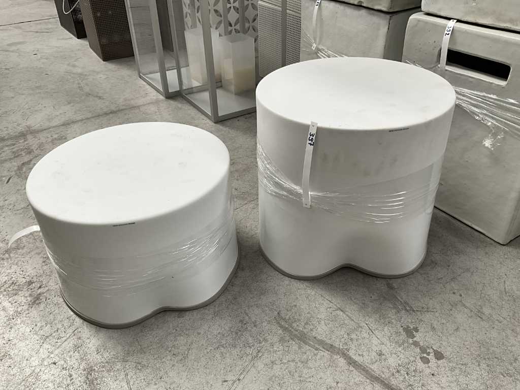 2 ceramic side tables PIETER STOCKMANS