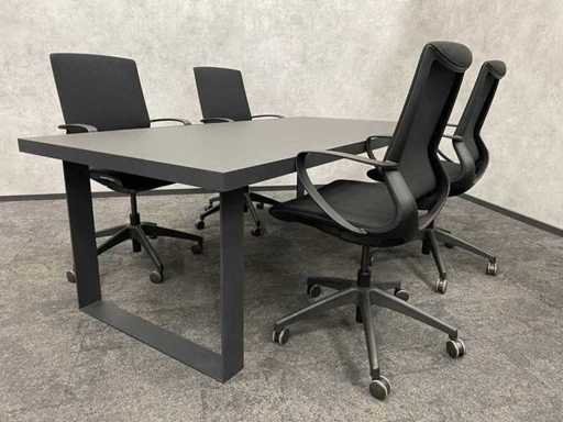 Relativ – 16 Uhr Konferenzset 200x100 Schwarz