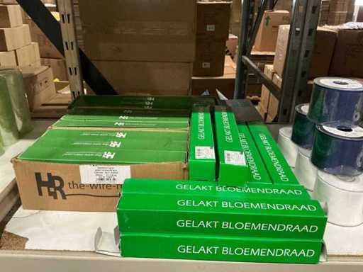 Dużo lakierowanego drutu kwiatowego 0,80mm No.3 SWG21 300mm 2kg na opakowanie (32x)