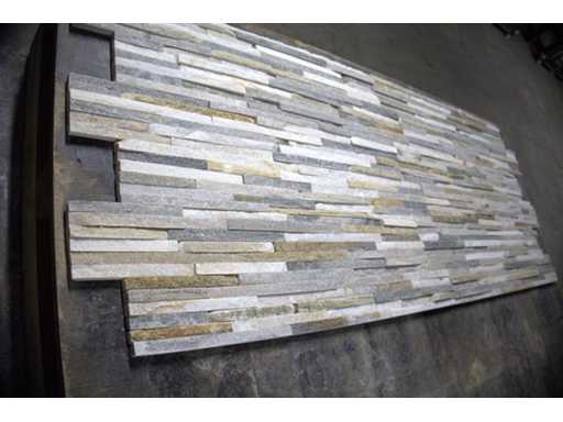 Natural stone wall cladding (approx.28.9m²)