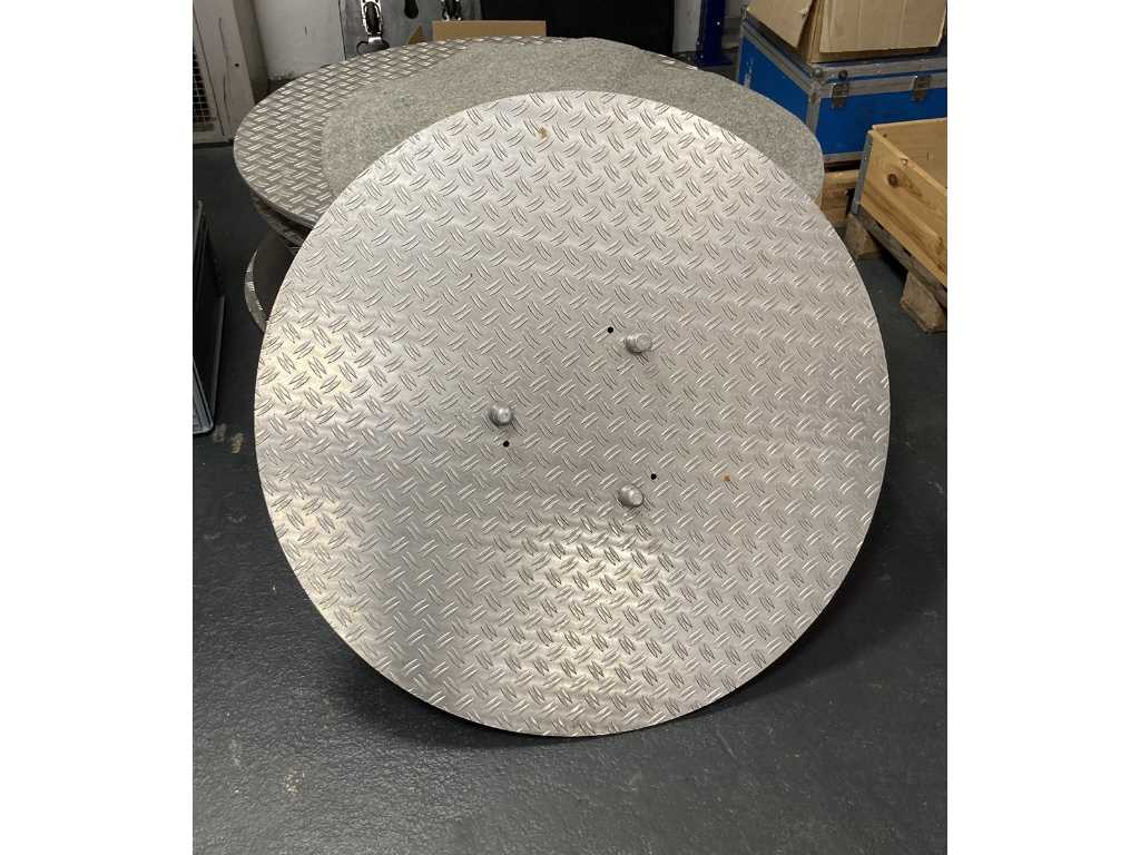 Floor plates 100cm aluminium checker plate F33, with steel core (6x)