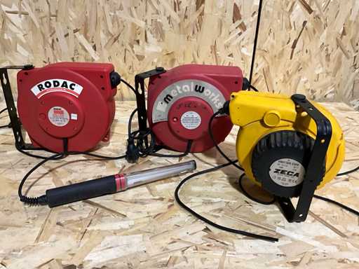 Bobines à rouleaux avec éclairage LED