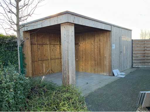 Garden house with canopy ( impregnated ) Garden houses, log cabins and pool houses