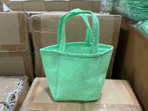 Worki na partie pastelowe filc 9,5x9xH11cm zielony (1300x)