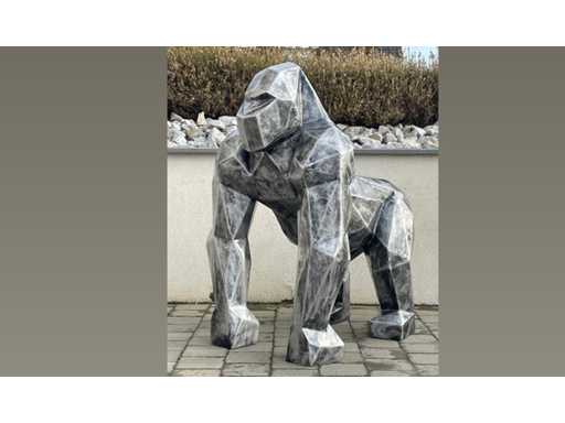 Gorille Origami H130cm Old Silver