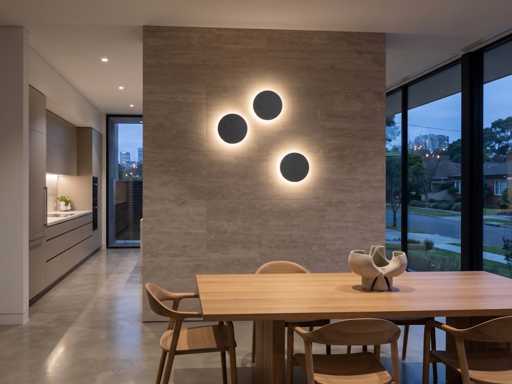 8.5W LED Wandlamp rond  3in 1 Kleur CCT zand zwart(4x)