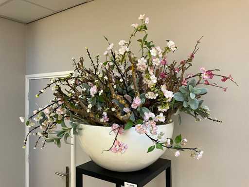 Fiori artificiali in vaso (8x)