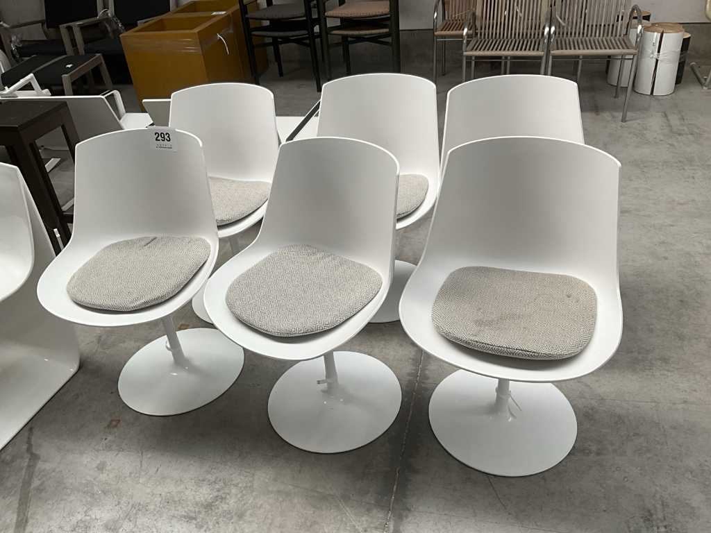 6x metal design chair MDF ITALIA FLOW