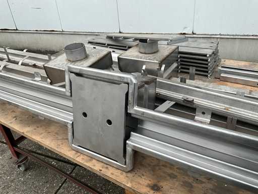 Stainless steel slotted gutters (3x)