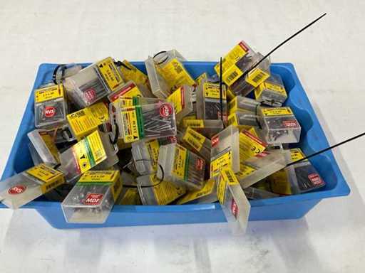 Rotadrill Assorti diverse schroeven RVS en verzinkt (100x)