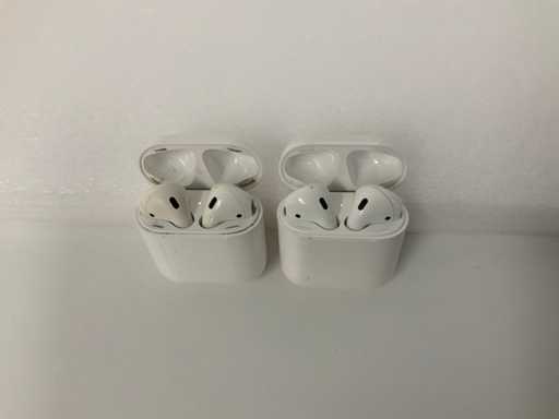 Apple - A1602 AirPods 2 cu carcasă de încărcare - MVN2AM/A (2x)