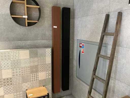 Vasco - Beams Jet Black - Designradiator 15x180cm