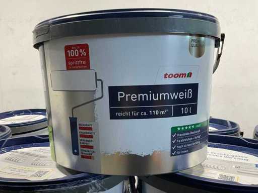 Matte wall and ceiling paint - 10 liters - white (10x)