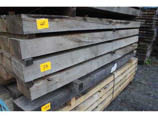 0,44 m³ Industrieel eiken balken 100x200