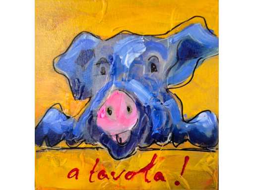 Mixed media/acryl op doek Bram