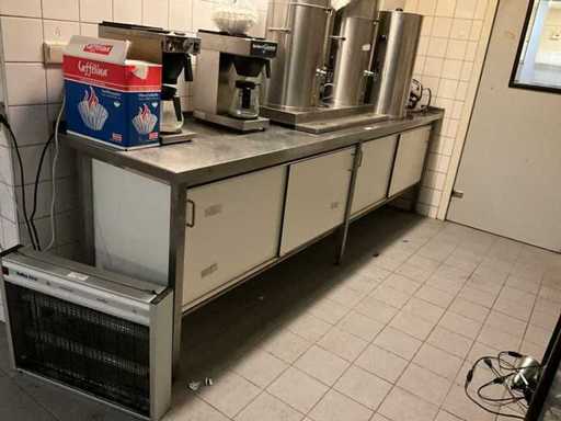 RVS werktafel met onderkast