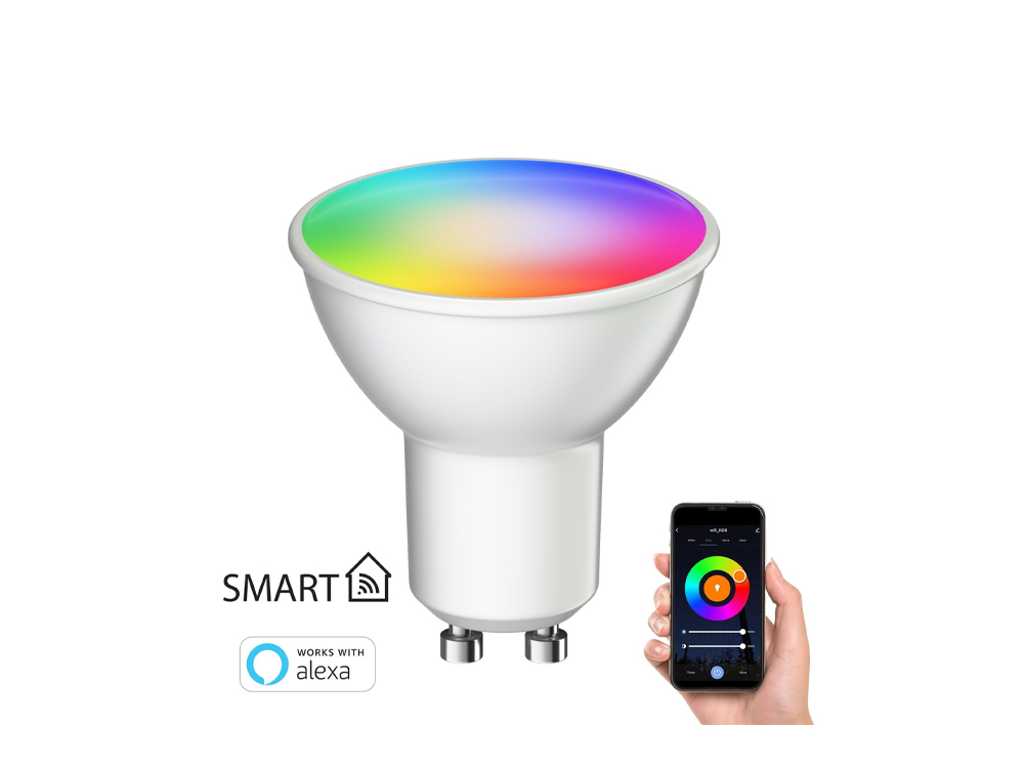 20 x Smart RGB Led lampen GU10 dimbaar 