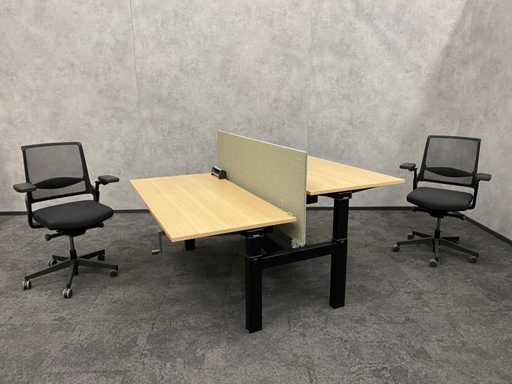 Steelcase/Interstuhl - posto di lavoro completo in duo 160x80