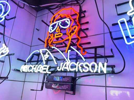 Michael Jackson Neon de sticlă
