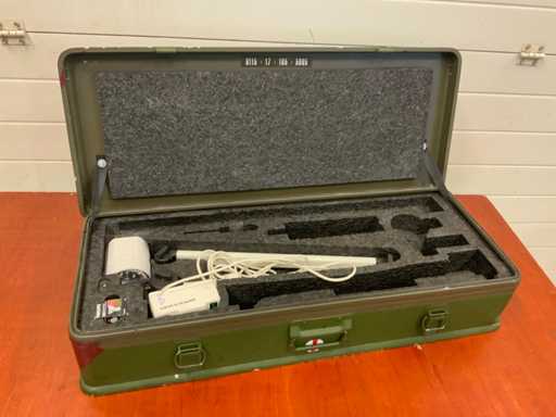 Aluminum box with examination light