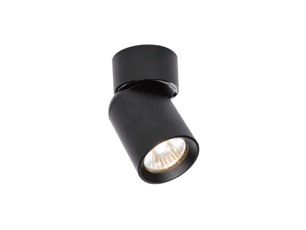 GU10 Surface mounted spotlight Fixture cylinder sand black rotatable (10x)