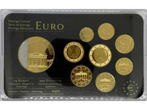 Duitsland Euro Prestige Coin Set – 24k verguld / .999 rhodium geplateerd – Limited Edition 9.999