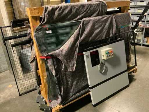 Machine security fencing with glass