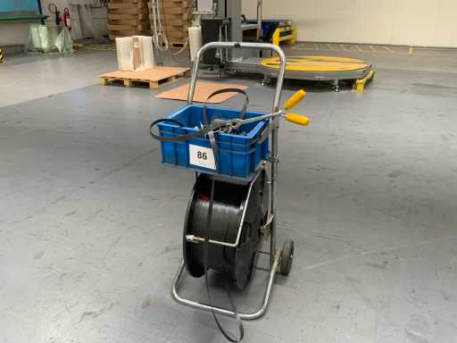 Chariot de déroulement avec bande de cerclage