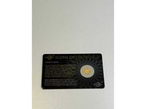 .9999 Fine Gold 1/200 Ounce – "Indian Head" Ikony Świata – limitowane 20 000