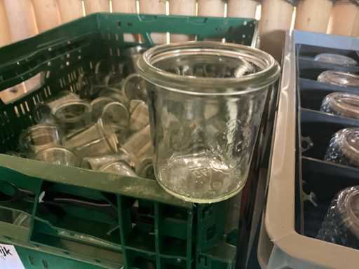 Large batch of glass jars