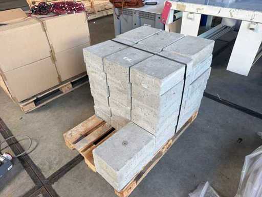 Set of concrete ballast blocks / counterweights for masts, displays or temporary structures (38x)