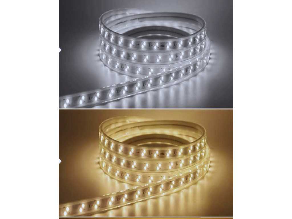 1 x LED Strip 25m - Waterdicht (IP65) - Warm wit/Wit