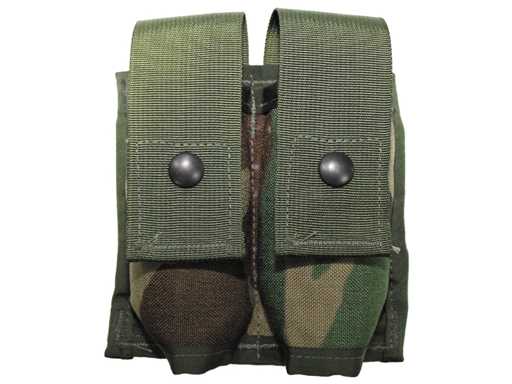 US Patronentasche, Molle, doppel, woodland, gebraucht (Meier) (20x)