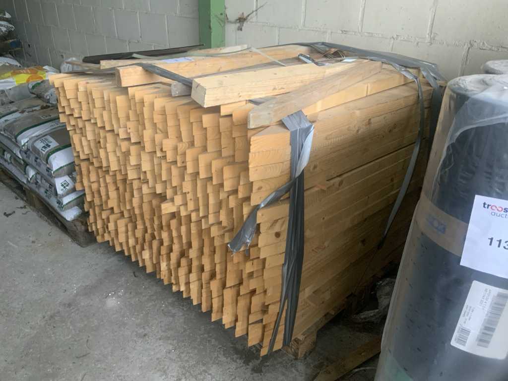 batch of wooden barrier posts