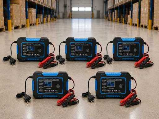 Battery charger - 12V 4/6/8A 5 pieces (5x)